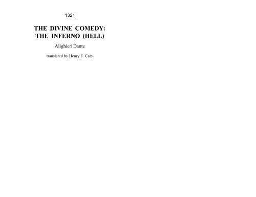 Dante's Inferno, What's the Worst that Can Happen? by