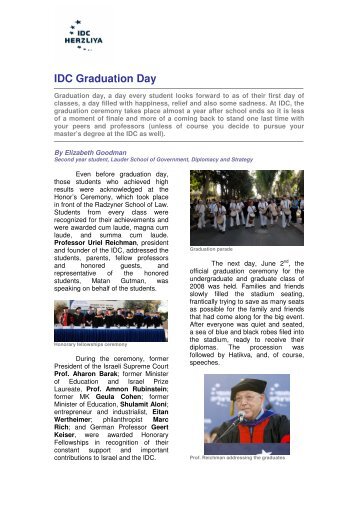 IDC Graduation Day