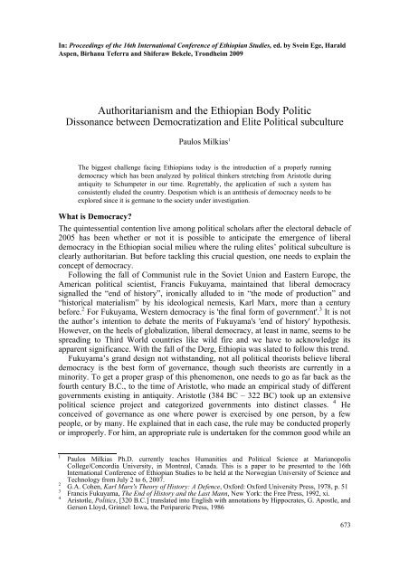 Authoritarianism and the Ethiopian Body Politic.pdf - portal svt