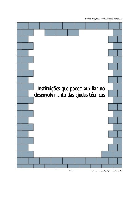 RECURSOS PEDAGÓGICOS ADAPTADOS - Ministério da Educação