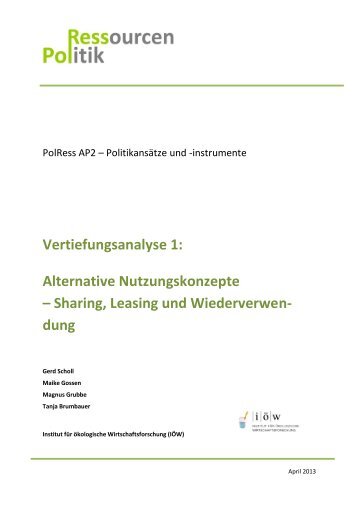 PoLRess ZB AP2-Vertiefungsanalyse alternative Nutz..., Seiten 1-35