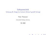 Softwaretechnik - Vorlesung 06: Design by Contract (Entwurf gemäß ...