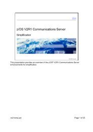 This presentation provides an overview of the z/OS ... - Support - IBM