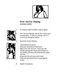 First Aid For Choking (INFANT or CHILD) - Public Health