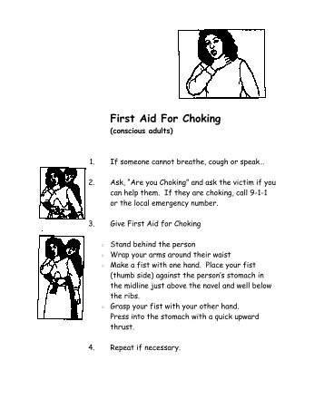 First Aid For Choking (INFANT or CHILD) - Public Health