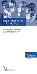 Kulturmanagement in Ludwigsburg - Pädagogische Hochschule ...