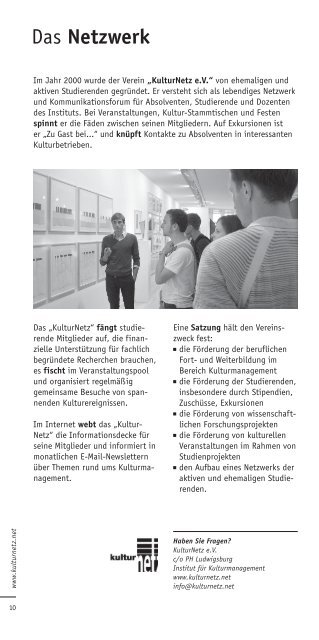 Kulturmanagement in Ludwigsburg - Pädagogische Hochschule ...