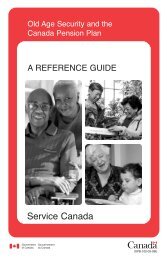 A Reference Guide - Old Age Security and the Canada Pension Plan