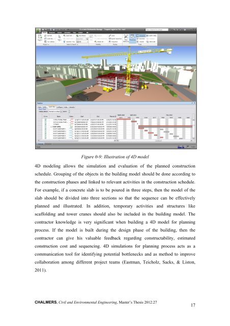 impact of 4d modeling on construction planning process - Chalmers ...