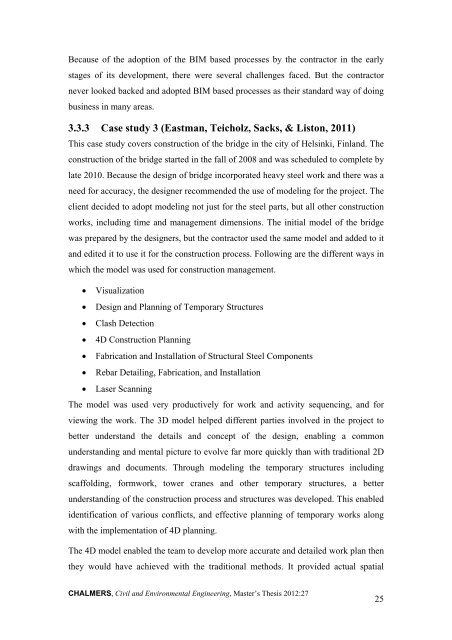 impact of 4d modeling on construction planning process - Chalmers ...