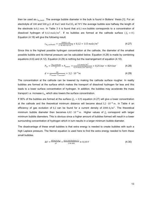 A bubble curtain model applied in chlorate electrolysis