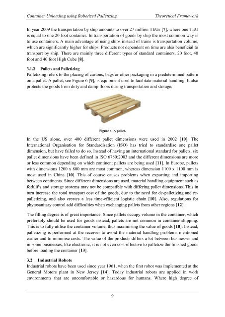 Container Unloading using Robotized Palletizing