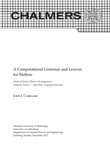 A computational grammar and lexicon for Maltese