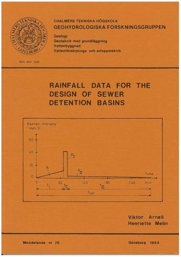 Rainfall data for the design of sewer detention basins