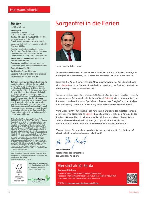 Ausgabe 3 / 2013 - Sparkasse KölnBonn