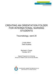 creating an orientation folder for international nursing ... - Theseus