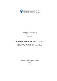 the potential of a japanese restaurant in vaasa - Theseus