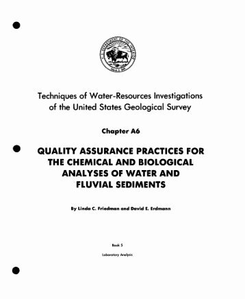 quality assurance practices for the chemical and ... - the USGS