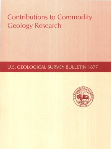 Contributions to Commodity Geology Research - the USGS