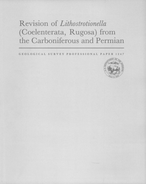 Revision of Lithostrotionella - USGS