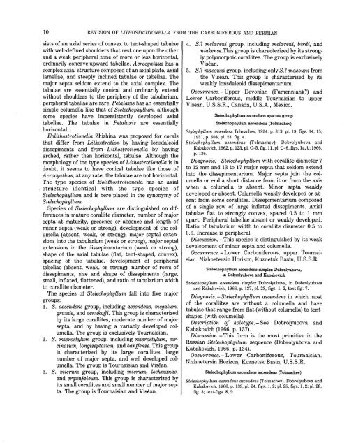 Revision of Lithostrotionella - USGS