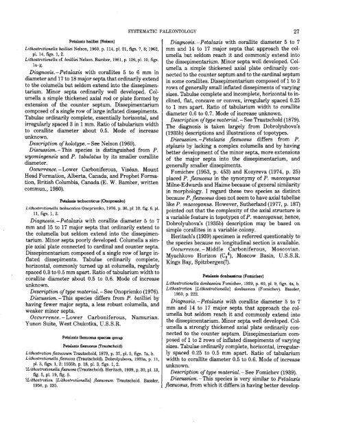 Revision of Lithostrotionella - USGS