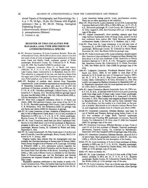 Revision of Lithostrotionella - USGS