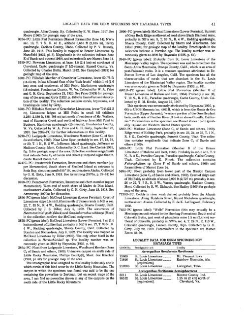 Revision of Lithostrotionella - USGS