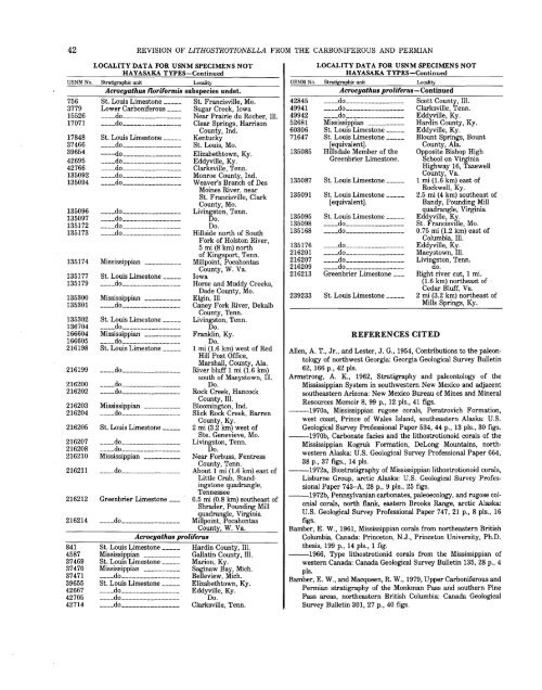 Revision of Lithostrotionella - USGS