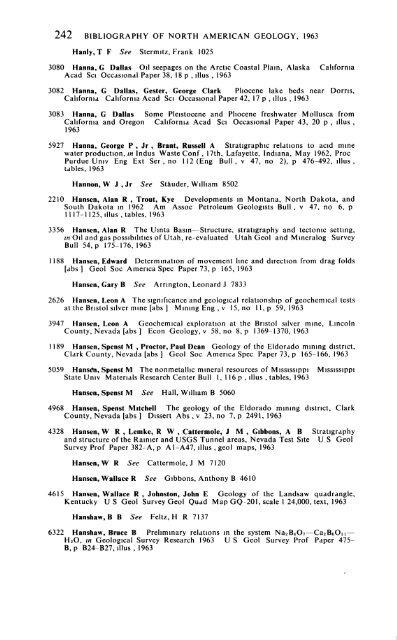 Bibliography of North American Geology, 1963 - USGS