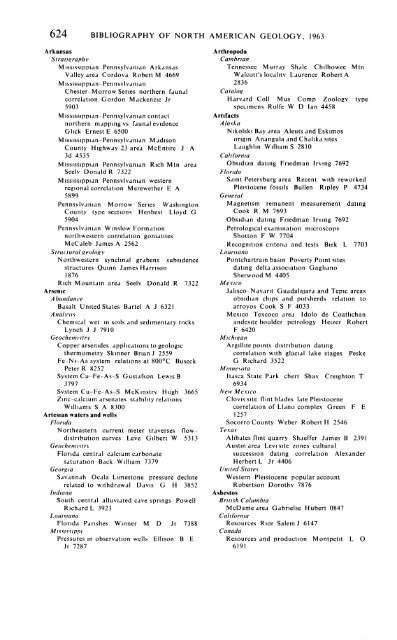 Bibliography of North American Geology, 1963 - USGS