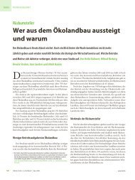 Wer aus dem Ökolandbau aussteigt und warum - Stiftung Ökologie ...