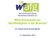 NGG-Getränkeforum „Nachhaltigkeit in der Branche“ - BZO