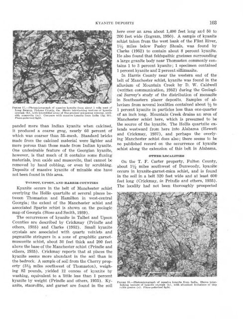 Kyanite, Sillimanite, and Andalusite Deposits of the Southeastern ...