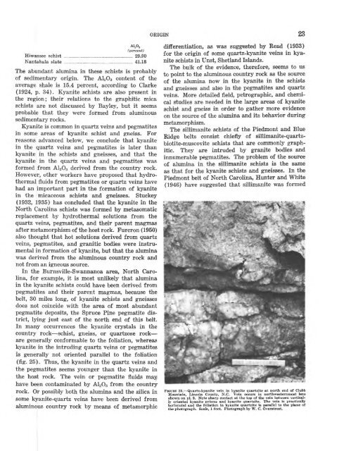 Kyanite, Sillimanite, and Andalusite Deposits of the Southeastern ...