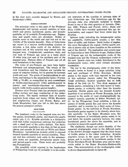 Kyanite, Sillimanite, and Andalusite Deposits of the Southeastern ...