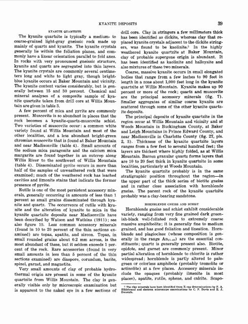 Kyanite, Sillimanite, and Andalusite Deposits of the Southeastern ...