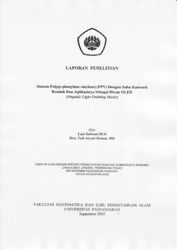 LAPORAN PENELITIAN - Pustaka Ilmiah Universitas Padjadjaran