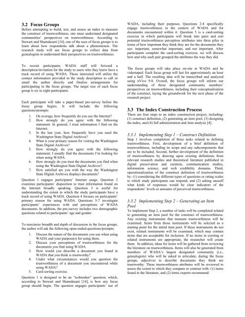 Measuring Perceptions of Trustworthiness: A Research Project