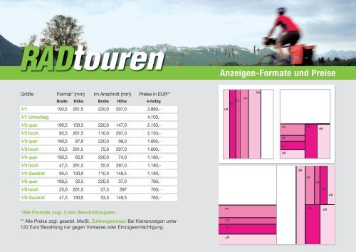 Media-Daten 2013 - Radtouren Magazin