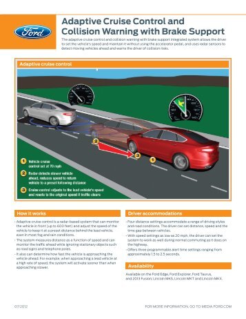 Adaptive Cruise Control and Collision Warning with Brake Support