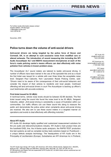 Police turns down the volume of anti-social drivers