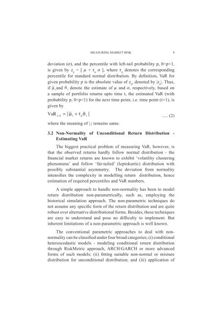 Measuring Market Risk - Reserve Bank of India