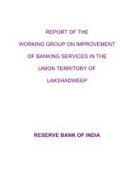report of the working group on improvement of banking services