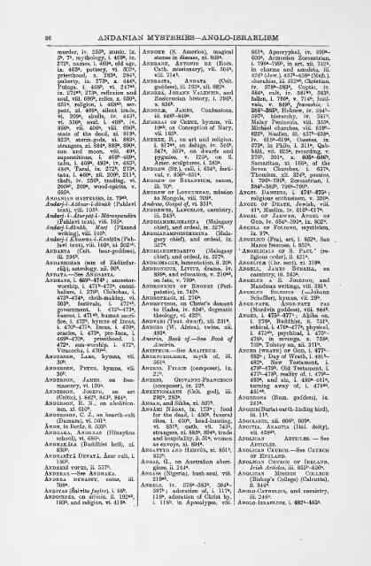 Encyclopaedia of religion and ethics, Index