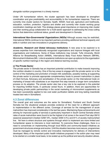 SOMALI NUTRITION STRATEGY 2011 – 2013 - ReliefWeb