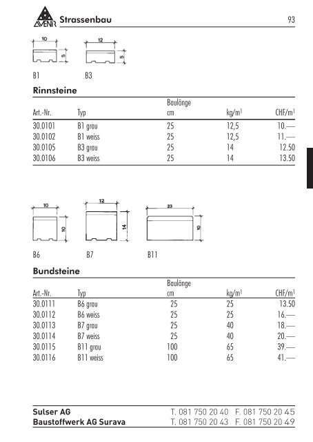 Strassenbau 93 Sulser AG T. 081 750 20 40 F. 081 750 20 45 ...