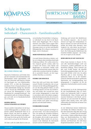 Schule in Bayern - Individuell – Chancenreich – Familienfreundlich