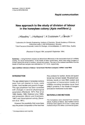 New approach to the study of division of labour - HAL