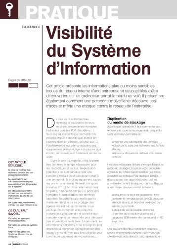 Visibilité du Système d'Information - Zenk - Security - Repository